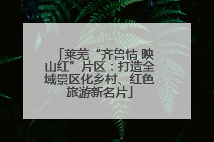 莱芜“齐鲁情 映山红”片区：打造全域景区化乡村、红色旅游新名片