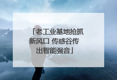 老工业基地抢抓新风口 传感谷传出智能强音