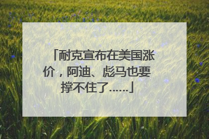 耐克宣布在美国涨价，阿迪、彪马也要撑不住了……