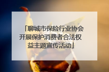 聊城市保险行业协会开展保护消费者合法权益主题宣传活动