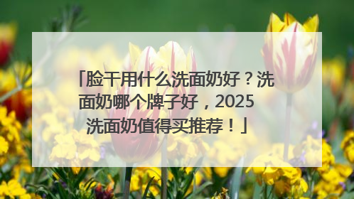脸干用什么洗面奶好？洗面奶哪个牌子好，2025洗面奶值得买推荐！