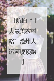 航拍“十大最美农村路”沧州大运河堤顶路