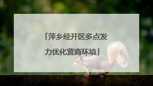 萍乡经开区多点发力优化营商环境