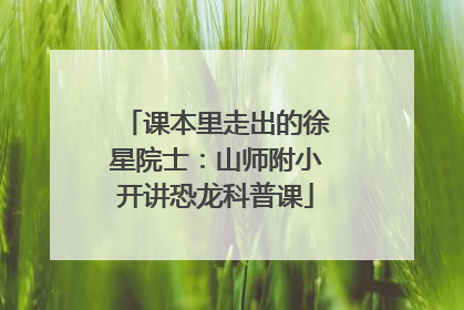 课本里走出的徐星院士：山师附小开讲恐龙科普课