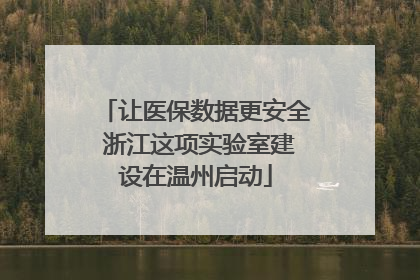 让医保数据更安全 浙江这项实验室建设在温州启动