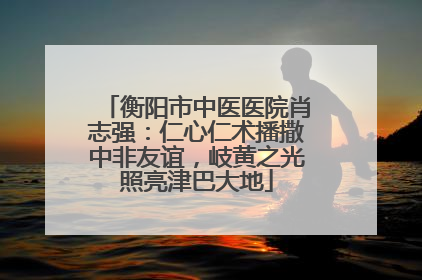 衡阳市中医医院肖志强：仁心仁术播撒中非友谊，岐黄之光照亮津巴大地