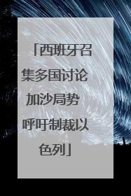 西班牙召集多国讨论加沙局势 呼吁制裁以色列