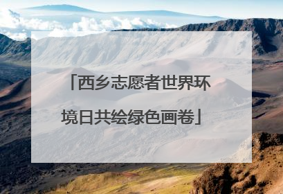 西乡志愿者世界环境日共绘绿色画卷