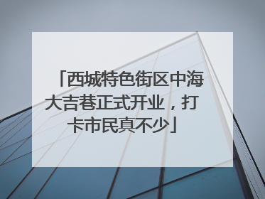 西城特色街区中海大吉巷正式开业，打卡市民真不少