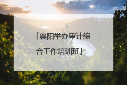 襄阳举办审计综合工作培训班