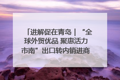 进解促在青岛｜“全球外贸优品 聚惠活力市南”出口转内销进商超专场活动启动