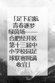 足下启航 青春逐梦绿茵场——合肥经开区第十三届中小学校园足球联赛圆满收官