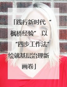 践行新时代“枫桥经验” 以“四步工作法”绘就基层治理新画卷