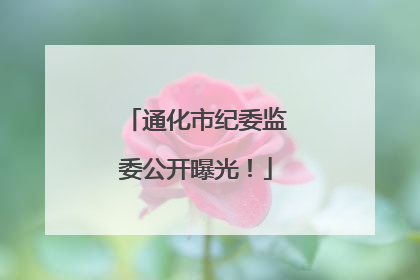 通化市纪委监委公开曝光！