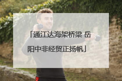 通江达海架桥梁 岳阳中非经贸正扬帆