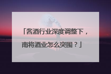 酱酒行业深度调整下，南将酒业怎么突围？