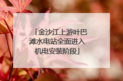 金沙江上游叶巴滩水电站全面进入机电安装阶段