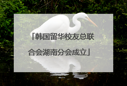 韩国留华校友总联合会湖南分会成立