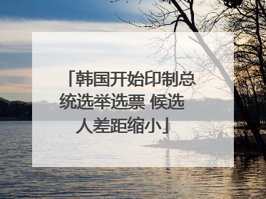 韩国开始印制总统选举选票 候选人差距缩小