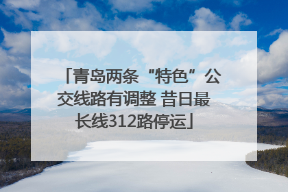 青岛两条“特色”公交线路有调整 昔日最长线312路停运