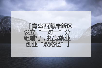 青岛西海岸新区设立“一对一”分组辅导，拓宽就业创业“双路径”