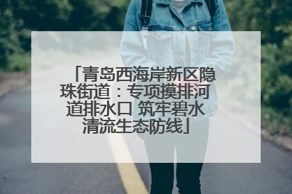 青岛西海岸新区隐珠街道：专项摸排河道排水口 筑牢碧水清流生态防线