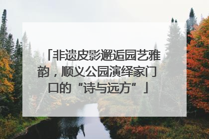 非遗皮影邂逅园艺雅韵，顺义公园演绎家门口的“诗与远方”