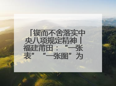 锲而不舍落实中央八项规定精神丨福建莆田：“一张表”“一张图”为基层减轻“数字负担”