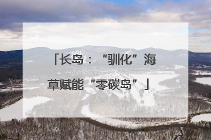 长岛：“驯化”海草赋能“零碳岛”