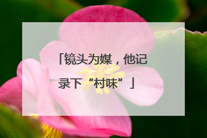 镜头为媒，他记录下“村味”