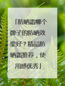 防晒霜哪个牌子的防晒效果好？精品防晒霜推荐，使用感优秀