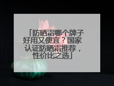 防晒霜哪个牌子好用又便宜？国家认证防晒霜推荐，性价比之选