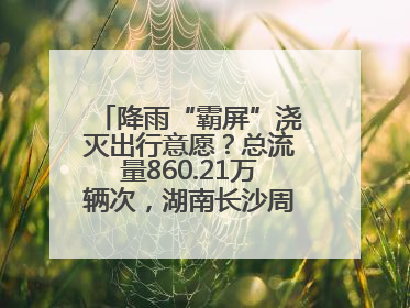 降雨“霸屏”浇灭出行意愿？总流量860.21万辆次，湖南长沙周边最繁忙