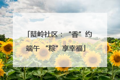 陡岭社区：“香”约端午 “粽”享幸福