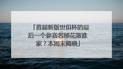 首届新版世俱杯的最后一个参赛名额花落谁家？本周末揭晓