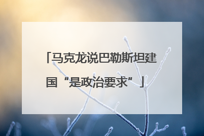 马克龙说巴勒斯坦建国“是政治要求”