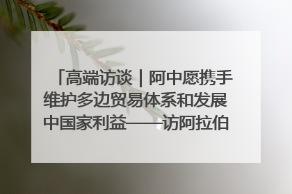 高端访谈｜阿中愿携手维护多边贸易体系和发展中国家利益——访阿拉伯议会议长亚马希