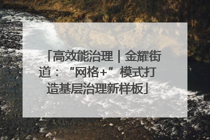 高效能治理｜金耀街道：“网格+”模式打造基层治理新样板