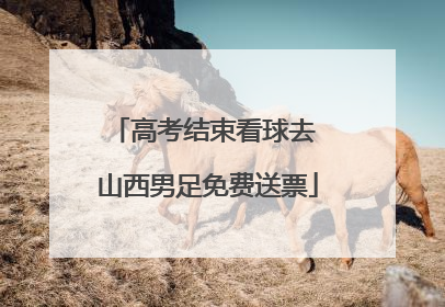高考结束看球去 山西男足免费送票