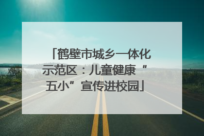 鹤壁市城乡一体化示范区：儿童健康“五小”宣传进校园