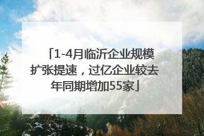 1-4月临沂企业规模扩张提速，过亿企业较去年同期增加55家