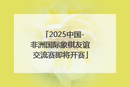 2025中国-非洲国际象棋友谊交流赛即将开赛