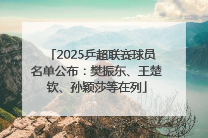 2025乒超联赛球员名单公布：樊振东、王楚钦、孙颖莎等在列