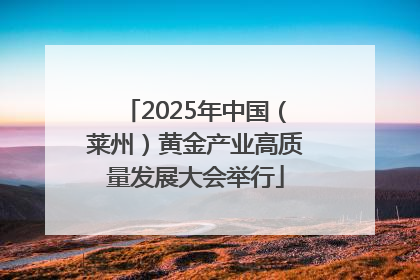 2025年中国（莱州）黄金产业高质量发展大会举行