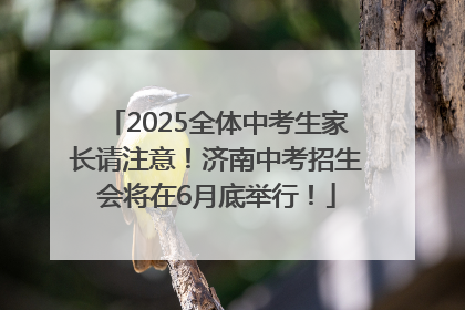 2025全体中考生家长请注意！济南中考招生会将在6月底举行！