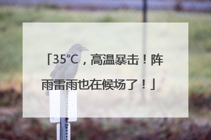 35℃，高温暴击！阵雨雷雨也在候场了！
