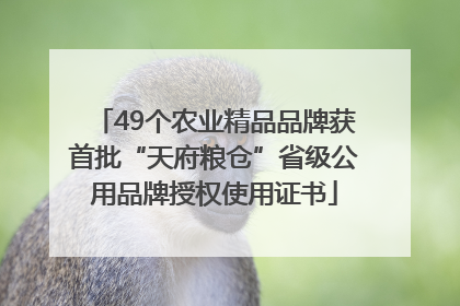 49个农业精品品牌获首批“天府粮仓”省级公用品牌授权使用证书