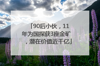 90后小伙，11年为国探获3座金矿，潜在价值近千亿