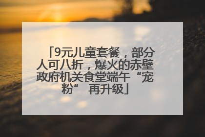 9元儿童套餐，部分人可八折，爆火的赤壁政府机关食堂端午“宠粉” 再升级