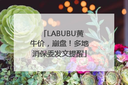 LABUBU黄牛价，崩盘！多地消保委发文提醒